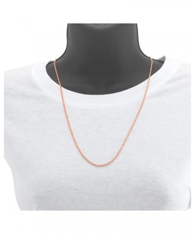 10k Rose Gold 1.5mm Rope Chain Diamond Cut Womens Dainty Pendant Necklace, 14" 16" 18" 20" 22" 24" 26 14 $53.18 Necklaces