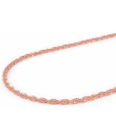 10k Rose Gold 1.5mm Rope Chain Diamond Cut Womens Dainty Pendant Necklace, 14" 16" 18" 20" 22" 24" 26 14 $53.18 Necklaces