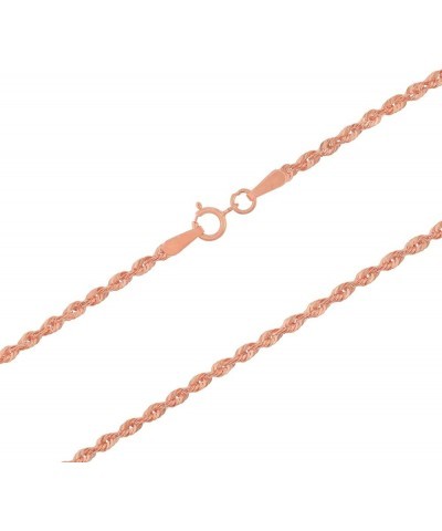 10k Rose Gold 1.5mm Rope Chain Diamond Cut Womens Dainty Pendant Necklace, 14" 16" 18" 20" 22" 24" 26 14 $53.18 Necklaces