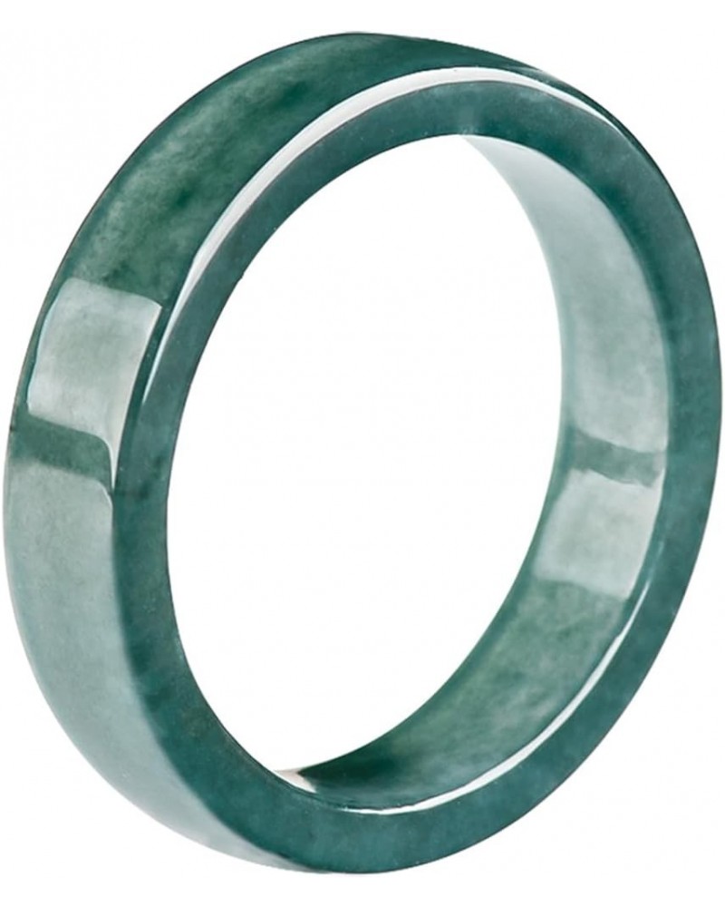 Natural Jade Rings for Women (Size 6-11)- Light Green Jade Rings 100% Real Stone Skinny Jade Band Ring Simple Gemstone Ring J...