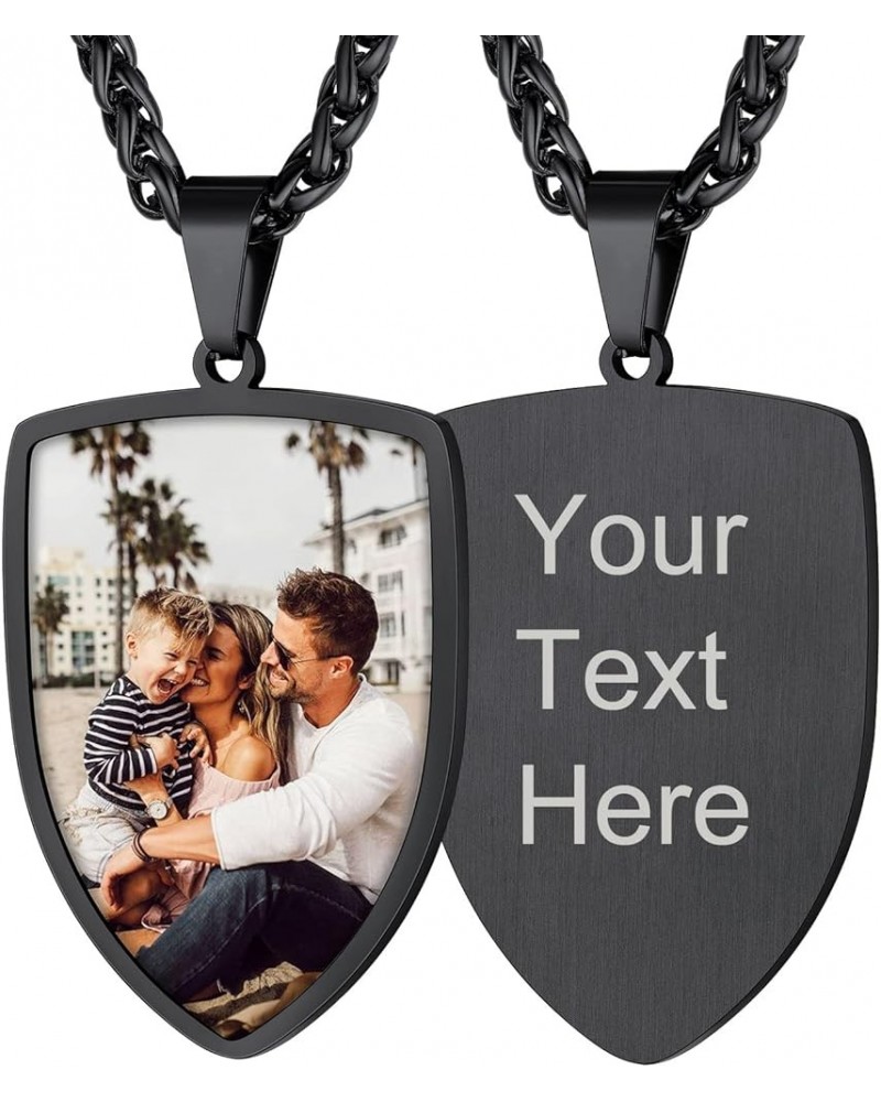 Picture Necklace Personalized Custom Dog Tag/Disc/Heart Pendant Picture Jewelry Engraved Memory Chain with Photo Name Customi...