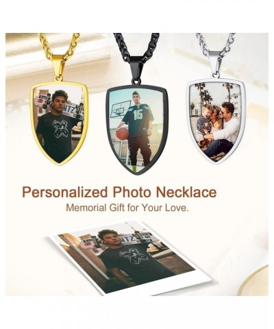 Picture Necklace Personalized Custom Dog Tag/Disc/Heart Pendant Picture Jewelry Engraved Memory Chain with Photo Name Customi...