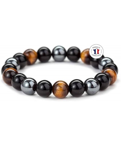 BRACELET TRIPLE PROTECTION NATURAL STONES | Free EBOOK | Handmade | Natural Stone Bracelet | Tiger Eye - Black Obsidian - Hem...