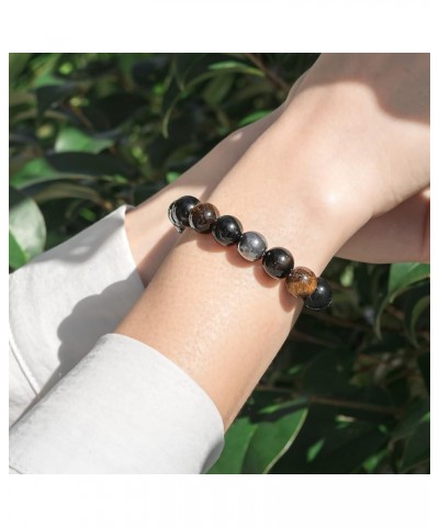 BRACELET TRIPLE PROTECTION NATURAL STONES | Free EBOOK | Handmade | Natural Stone Bracelet | Tiger Eye - Black Obsidian - Hem...