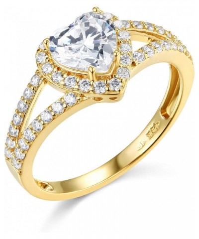 14k Yellow OR White Gold SOLID Wedding Engagement Ring Yellow Gold $86.40 Rings