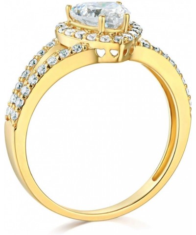 14k Yellow OR White Gold SOLID Wedding Engagement Ring Yellow Gold $86.40 Rings