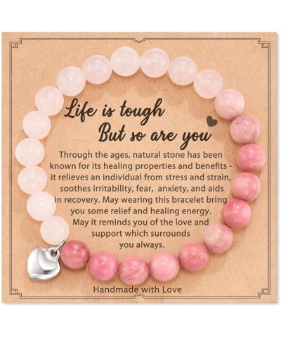 Get Well Soon Gifts Anti-Anxiety Bracelets for Women Natural Stone Bracelets for Relaxation Healing Crystal Bracelets Yoga Br...