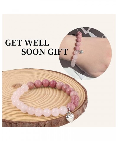 Get Well Soon Gifts Anti-Anxiety Bracelets for Women Natural Stone Bracelets for Relaxation Healing Crystal Bracelets Yoga Br...