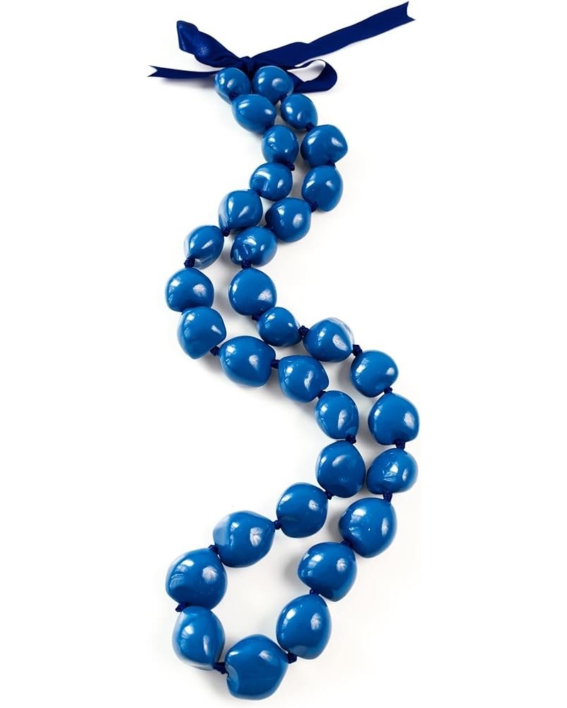 Aloha Outlet Kukui Nut Lei necklaces Blue $10.86 Necklaces