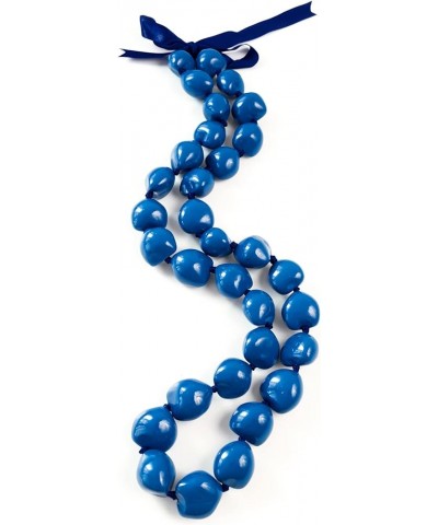 Aloha Outlet Kukui Nut Lei necklaces Blue $10.86 Necklaces