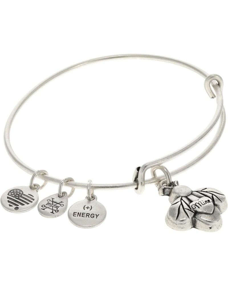 Bee Mine Charm Bangle Bracelet - Rafaelian Silver Finish - 2 to 3.5 in $16.77 Bracelets