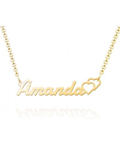 925 Sterling Silver Custom Name Necklace Personalized Script Initial Nameplate Necklace for Women Girls Necklace *FONT517 $11...