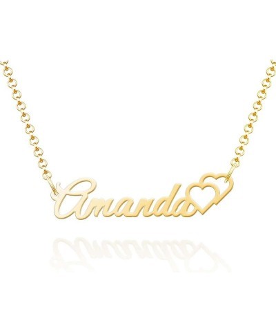 925 Sterling Silver Custom Name Necklace Personalized Script Initial Nameplate Necklace for Women Girls Necklace *FONT517 $11...