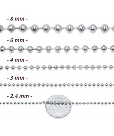 3mm High-Polished Stainless Steel Ball Military Necklace 30.0 Inches $15.75 Necklaces