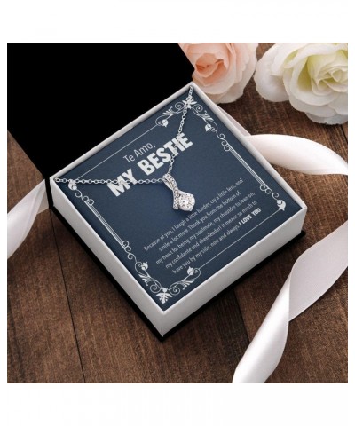 Female Best Friend Gift Ideas - Womens Pendant Necklaces with Message Cards, TwoTone Box AlluringBeauty-Te Amo $31.60 Necklaces