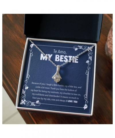 Female Best Friend Gift Ideas - Womens Pendant Necklaces with Message Cards, TwoTone Box AlluringBeauty-Te Amo $31.60 Necklaces