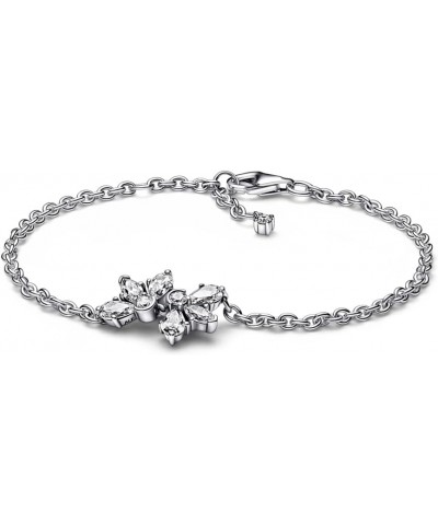 Sparkling Herbarium Cluster Chain Bracelet Timeless Bracelet for Women - Features Sterling Silver & Cubic Zirconia - Gift for...