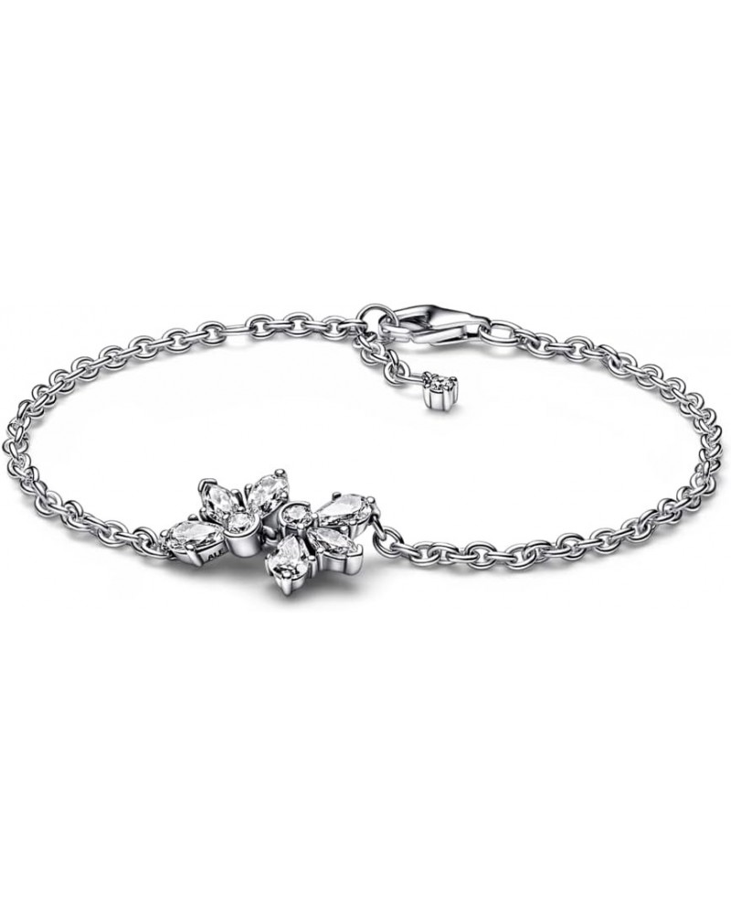 Sparkling Herbarium Cluster Chain Bracelet Timeless Bracelet for Women - Features Sterling Silver & Cubic Zirconia - Gift for...