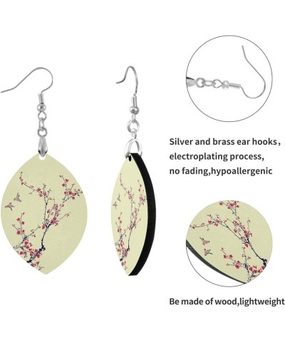 Stylish Custom Wooden Dangle Lightweight Drop/Leaf Earrings Copper Plated Silver Earring Multi 18 $7.97 Earrings