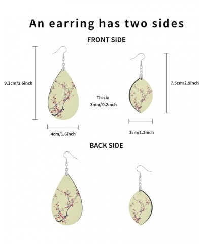 Stylish Custom Wooden Dangle Lightweight Drop/Leaf Earrings Copper Plated Silver Earring Multi 18 $7.97 Earrings