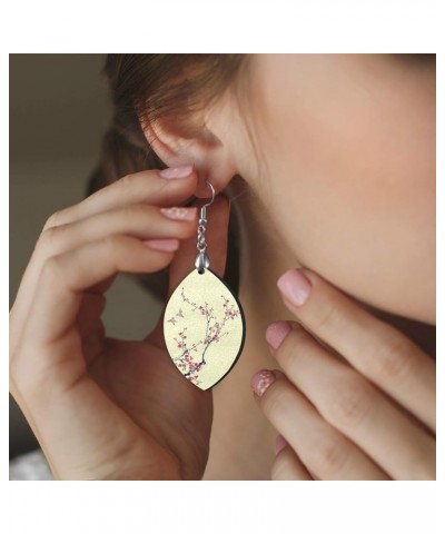 Stylish Custom Wooden Dangle Lightweight Drop/Leaf Earrings Copper Plated Silver Earring Multi 18 $7.97 Earrings