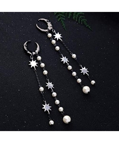 Exaggerated Luxury Sun Moon Stars Drop Earrings Rhinestone Punk Earrings for Women Jewelry Golden Boho Vintage Earrings Tasse...