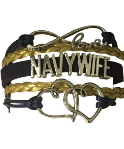 Proud Navy Wife Infinity Love Charm Bracelet, Proud Wife of an Navy Officer Jewelry, Military Wife Gift $8.63 Bracelets