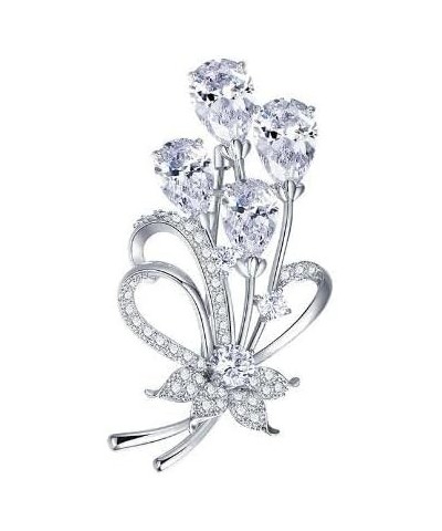 Womens Brooches Pins Irregular Metal Pins in Autumn and Winter Simple Personality Retro Corsage A-Silver $7.19 Brooches & Pins