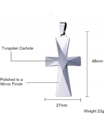 Tungsten Carbide Crosses Large or Small with a Matching Color Cuban Chain Selection of Narrow or Wide 24.0 Inches Large Gold ...