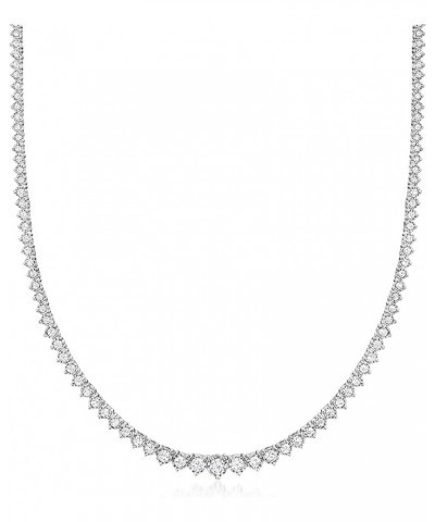 3.00 ct. t.w. Graduated Lab-Grown Diamond Tennis Necklace in Sterling Silver 16.0 Inches $420.00 Necklaces