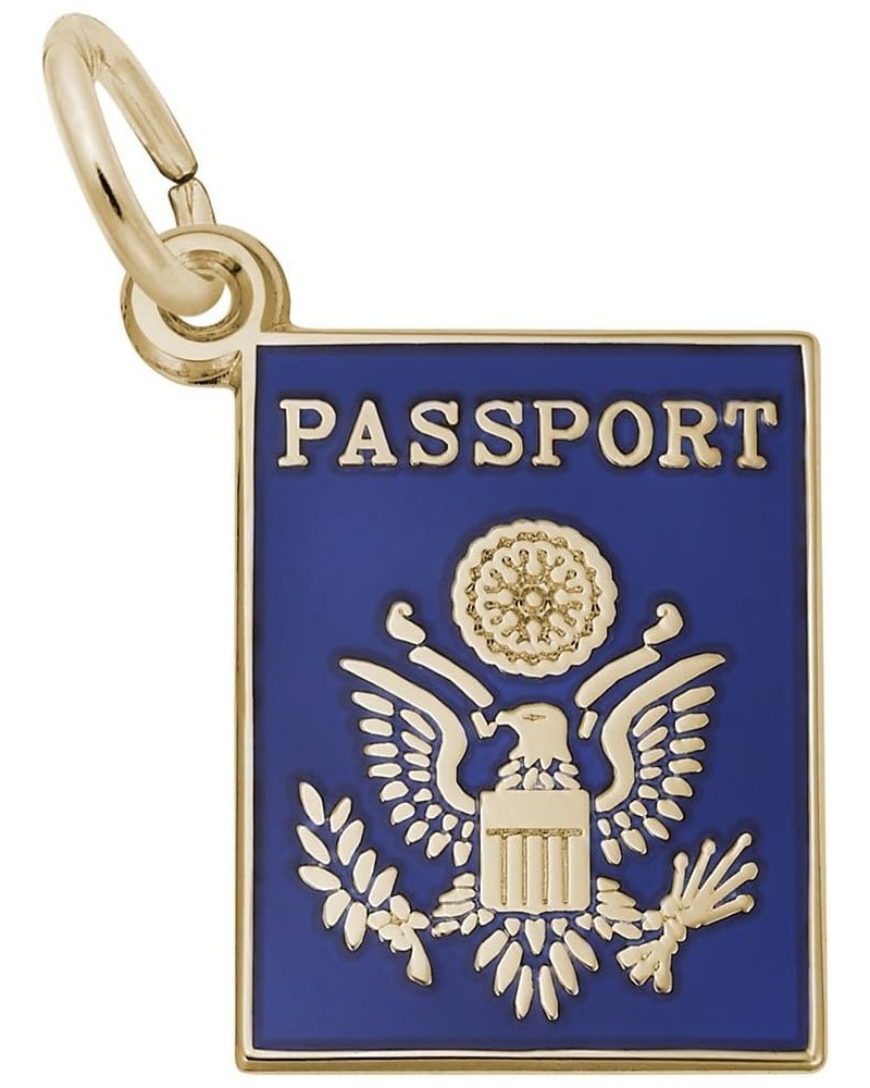 Passport Charm Pendant Available in Gold or Sterling Silver Yellow Gold 10K $89.70 Pendants