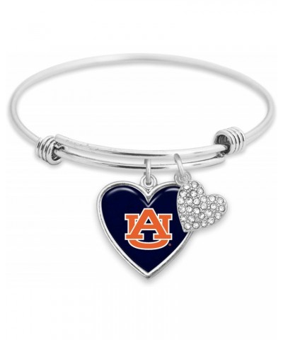 Auburn Tigers Amara Crystal Silver Bangle Adjustable Bracelet Jewelry Gift AU, Blue, 7.5 inches $15.39 Bracelets