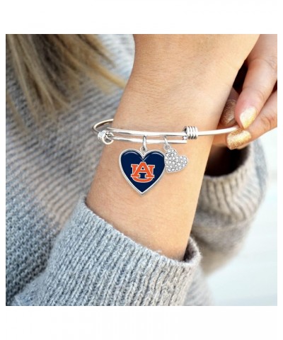 Auburn Tigers Amara Crystal Silver Bangle Adjustable Bracelet Jewelry Gift AU, Blue, 7.5 inches $15.39 Bracelets