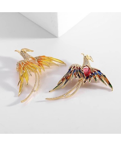 Exquisite 14K Gold Phoenix Brooch for Women, Inlaid with Moissanite and Premium Gemstones, Ideal Luxury Gift for Holidays and...