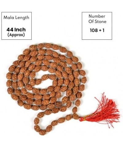 Certified Original Nepali 108+1 Rudraksha Mala for Wearing and Japa Mala 3 Mukhi Rudraksha Mala $13.05 Necklaces