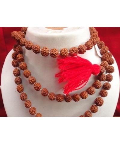 Certified Original Nepali 108+1 Rudraksha Mala for Wearing and Japa Mala 3 Mukhi Rudraksha Mala $13.05 Necklaces