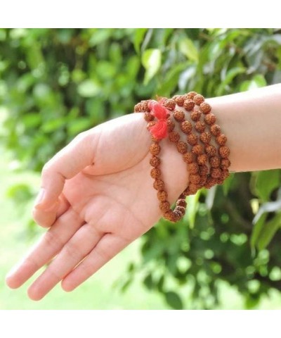 Certified Original Nepali 108+1 Rudraksha Mala for Wearing and Japa Mala 3 Mukhi Rudraksha Mala $13.05 Necklaces