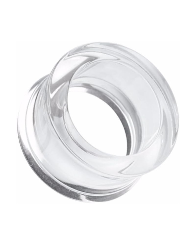 Basic Acrylic Double Flared Ear Gauge WildKlass Tunnel Plug (Sold as Pairs) 23/32" (18mm) Clear $9.68 Body Jewelry