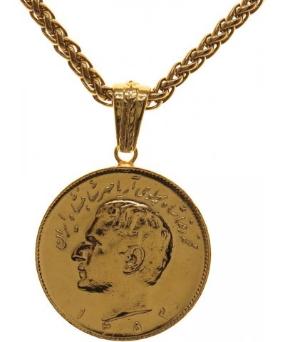 Persian Iranian Pahlavi Lion And Sun Necklace Chain 18" Chain 18k Gold Plated $14.00 Necklaces