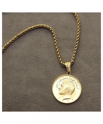 Persian Iranian Pahlavi Lion And Sun Necklace Chain 18" Chain 18k Gold Plated $14.00 Necklaces