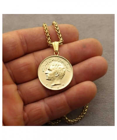 Persian Iranian Pahlavi Lion And Sun Necklace Chain 18" Chain 18k Gold Plated $14.00 Necklaces