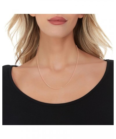 14k Fine Gold 1.5mm Adjustable Solid Paperclip Necklace, 22 Inch rose-gold $64.59 Necklaces