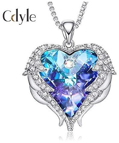 Sydel European and American popular jewelry Heart of the Ocean Necklace Female Angel Wings Crystal Clavicle Necklace Wholesal...