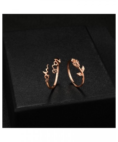 8pcs Adjustable Rings for Women Chevron Arrow Wave Ring Simple Open Rings Set Stackable Thumb Ring Jewelry Rose Gold $8.69 Rings