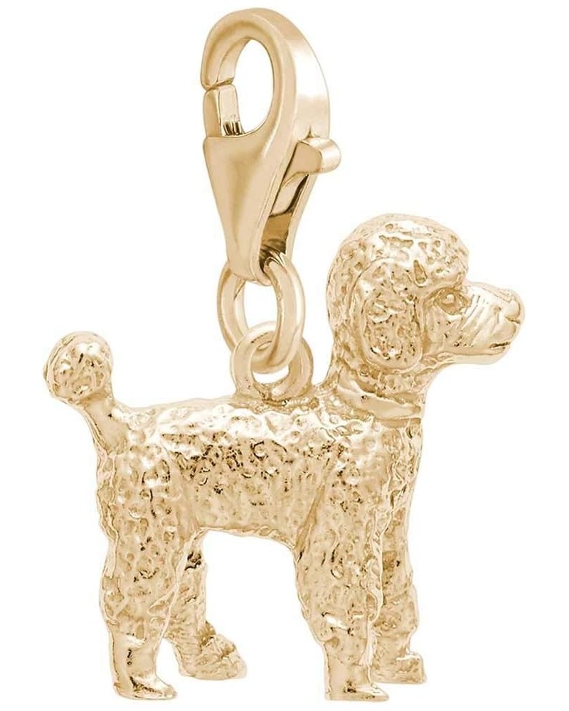 Poodle Charm with Lobster Clasp, Gold Plated Silver $22.80 Bracelets