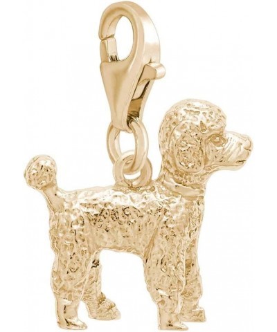 Poodle Charm with Lobster Clasp, Gold Plated Silver $22.80 Bracelets