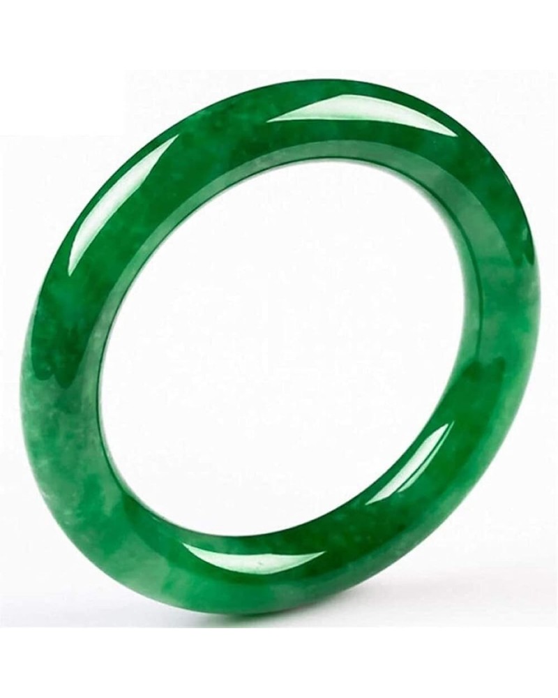 10mm Burmese Jade Bangle Bracelet for Women Natural Imperial Round Green Jadeite Stone Jewelry Valentines Gift for Mom (Size ...