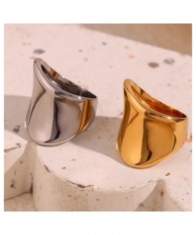 Geometric Wide Statement Ring for Women Girls Irregular Expandable Stacking Knuckle Finger Bands Eternity Promise Rings Fashi...