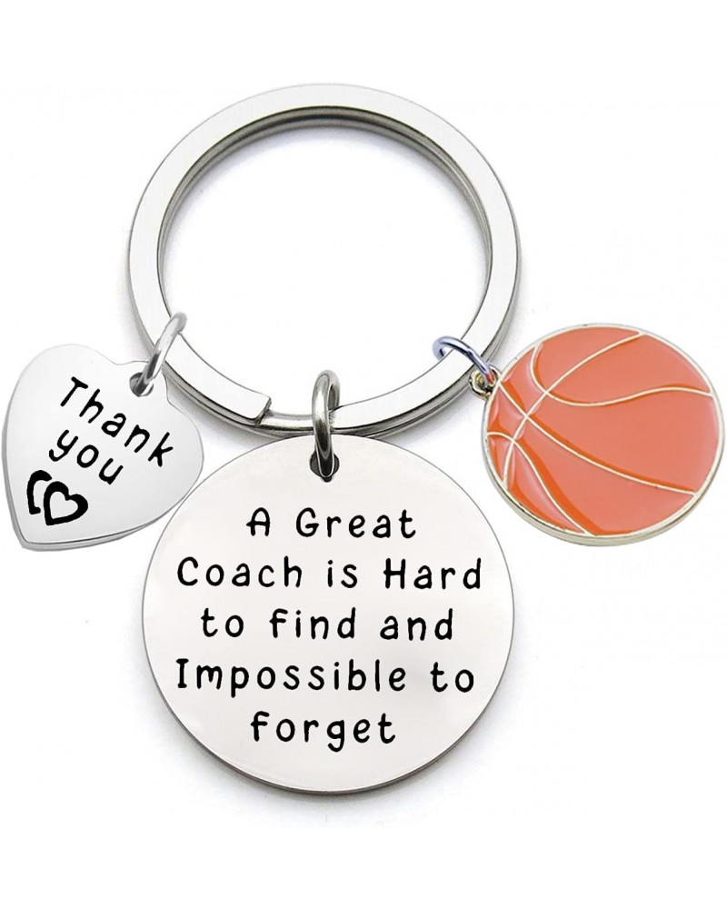 Basketball Gifts for Coach A Great Coach Is Hard To Find And Impossible To Forget Keychain Basketball Coach Gifts $9.53 Pendants