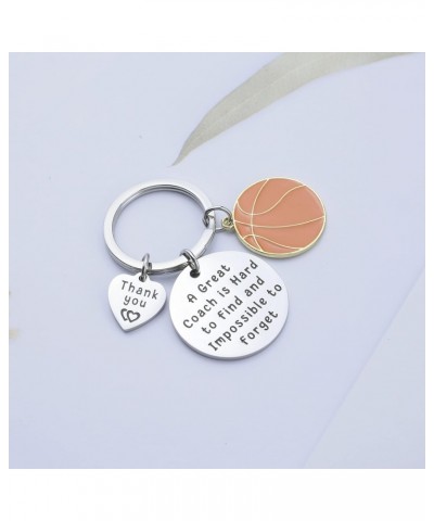 Basketball Gifts for Coach A Great Coach Is Hard To Find And Impossible To Forget Keychain Basketball Coach Gifts $9.53 Pendants